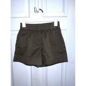 EVERLANE Womens The Easy Short Elastic Waist Chino Olive Green Sz 2